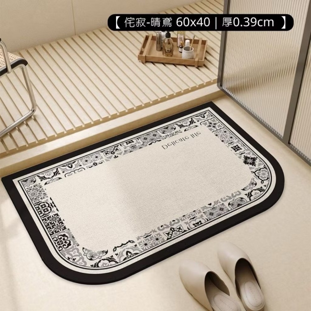 【生活市集】硅藻風吸水軟地墊 浴室吸水地墊 防滑吸水地墊防滑地墊浴室地墊腳踏墊吸水地墊珪藻土矽藻土硅藻-規格圖9