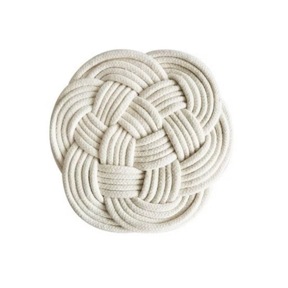 【生活市集】  北歐麻花編織餐墊 棉麻繩藤編杯墊棉麻編織隔熱墊居家餐廚餐墊裝飾居家吸水墊咖啡廳隔熱墊拍照佈置-規格圖8