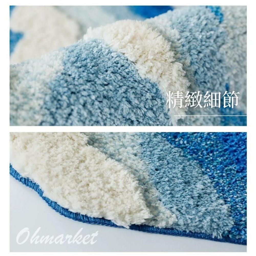 【生活市集】 大尺寸 簇絨風踏浪地毯 植絨地毯簇絨地毯 仿羊絨地墊 地毯 室內地墊客廳地墊地毯客廳地臥室-細節圖9