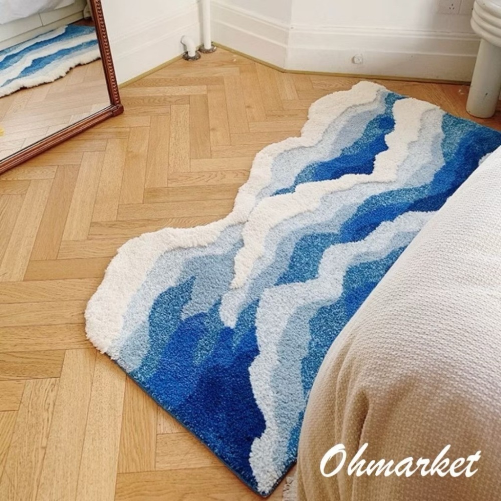【生活市集】 大尺寸 簇絨風踏浪地毯 植絨地毯簇絨地毯 仿羊絨地墊 地毯 室內地墊客廳地墊地毯客廳地臥室-規格圖9