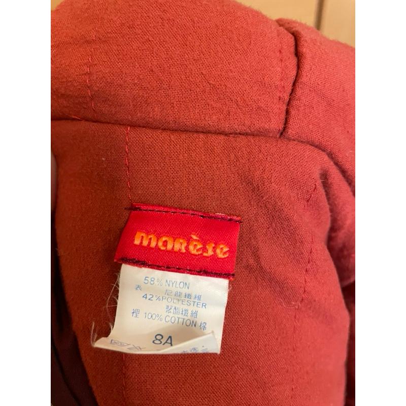二手 法國品牌Marese 深紅防風連帽外套-細節圖3