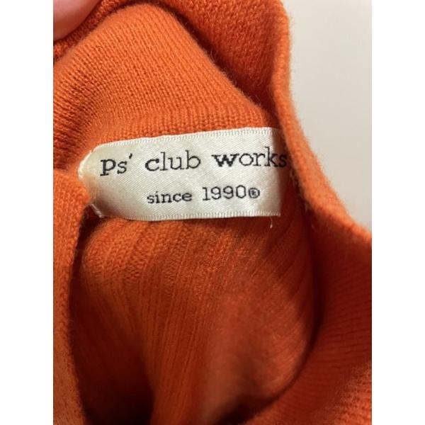 二手九成新Uniqlo 風長袖橘色亮色上衣香港製 簡約 素色 純色-細節圖2