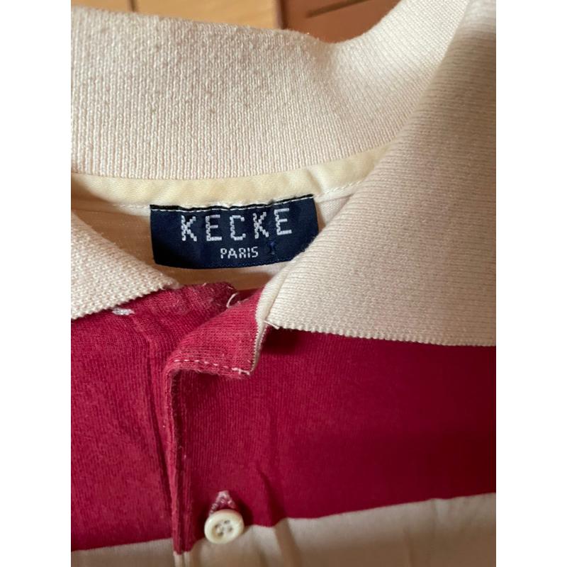 二手近全新 長袖秋冬領子橫條紋襯衫-細節圖3