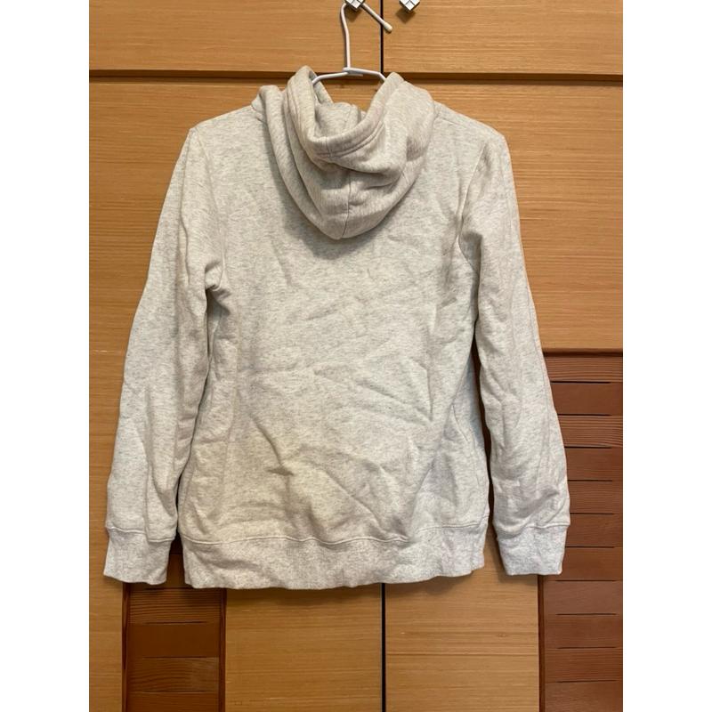 近全新 Arnold Palmer純棉logo白色長袖刷毛連帽帽T上衣 雨傘牌-細節圖2