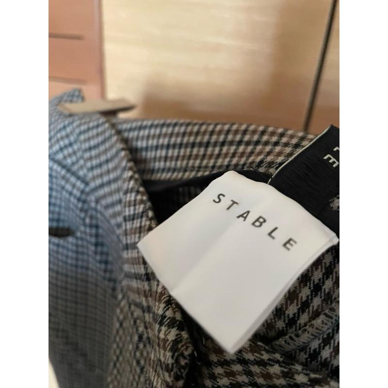 近全新 正韓 Stable 格紋西裝褲-細節圖4
