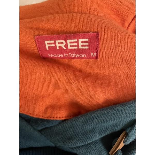 二手九成新 FREE輝盟連身連帽長袖上衣 台灣製-細節圖2