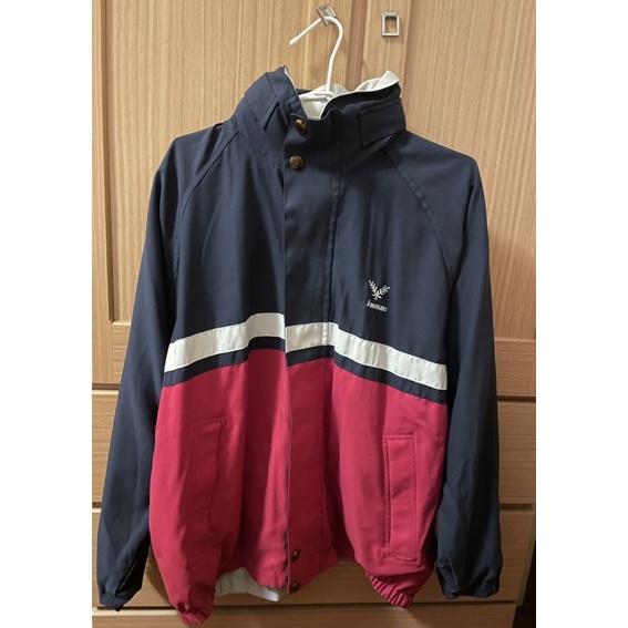 近全新 二手男裝Kawasaki 兩件式秋冬防風厚外套 帽子 兩種穿法-細節圖2