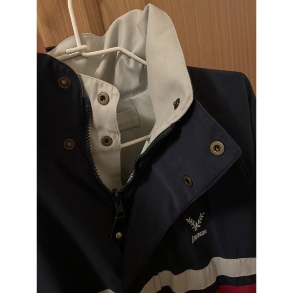 近全新 二手男裝Kawasaki 兩件式秋冬防風厚外套 帽子 兩種穿法-細節圖4