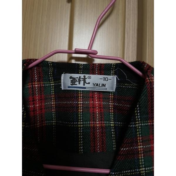 9成新二手男女童裝 格子長袖長袖上衣外套-細節圖2