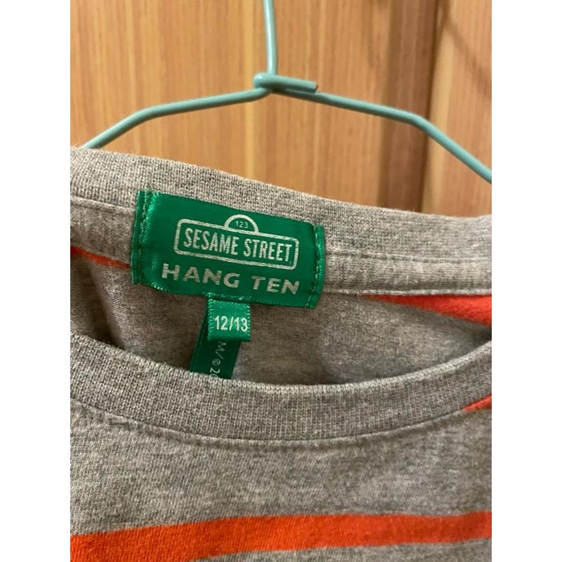 二手 hang ten 正版芝麻街橫條大學T 長袖上衣-細節圖2