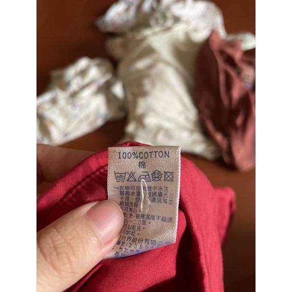 二手童裝mybaby純棉可愛企鵝 紅 領子長袖 外套 襯衫附鈕扣 適合兩歲以下-細節圖4