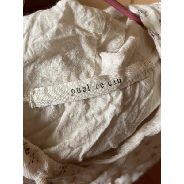 二手童裝純棉 春夏復古 大地風格 氣質 大地色系 簡約碎花女童短袖帽T-細節圖3