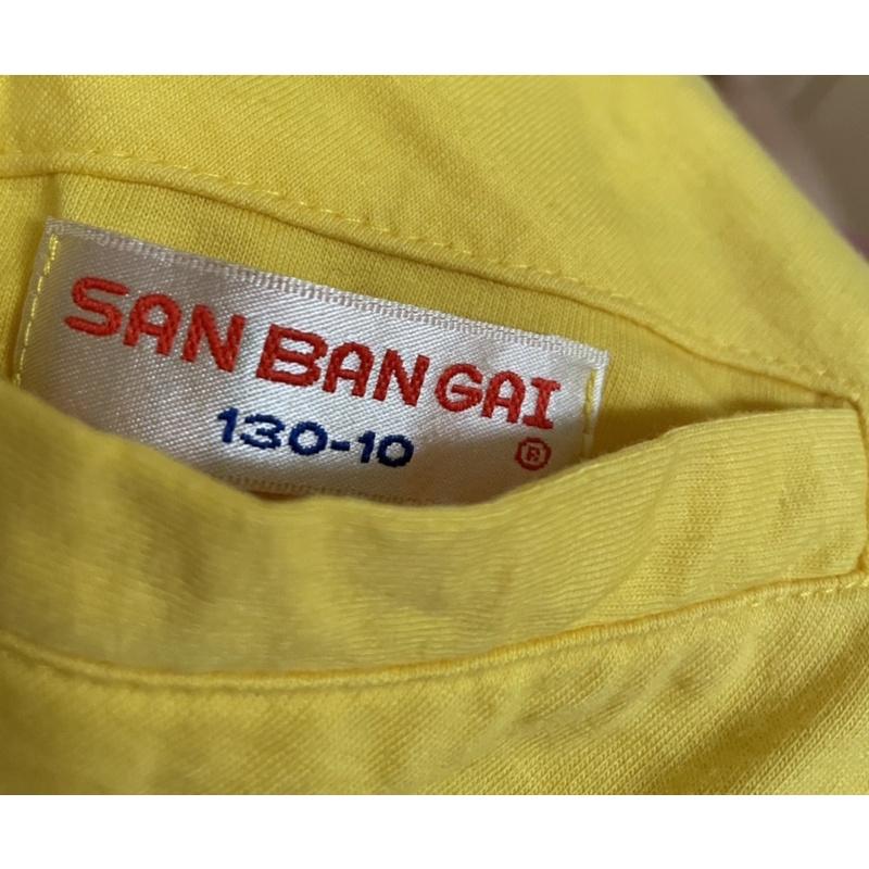 二手童裝可愛插畫 黃色長袖連帽外套San ban gai 適合130公分以下孩童-細節圖5