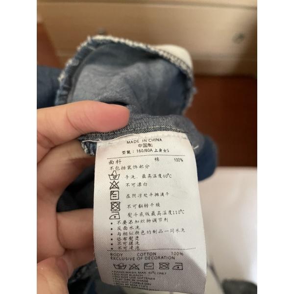 8成新純棉牛仔背心外套amamiimajuku 百搭 可愛 無袖-細節圖3