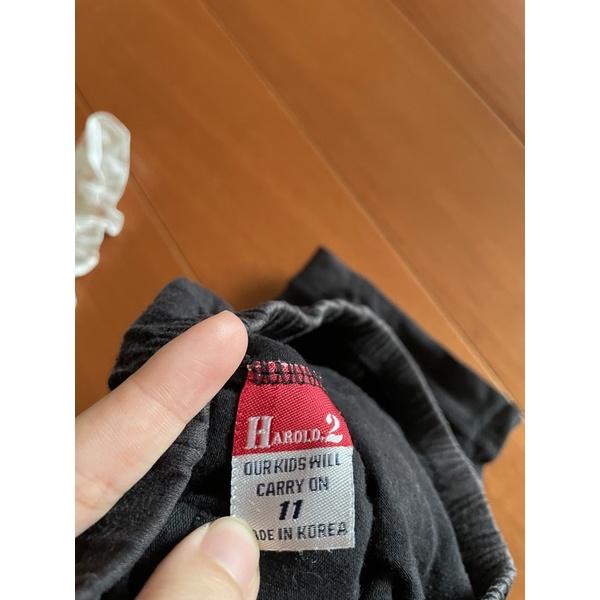 uniqlo基本款風 簡約素色紅色極簡 方格條紋個性 黑色星星 鬆緊帶舒適童裝短褲-細節圖5