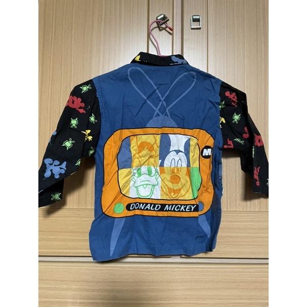 二手近全新 米奇男童裝 長袖秋冬領子襯衫 適100公分-細節圖2