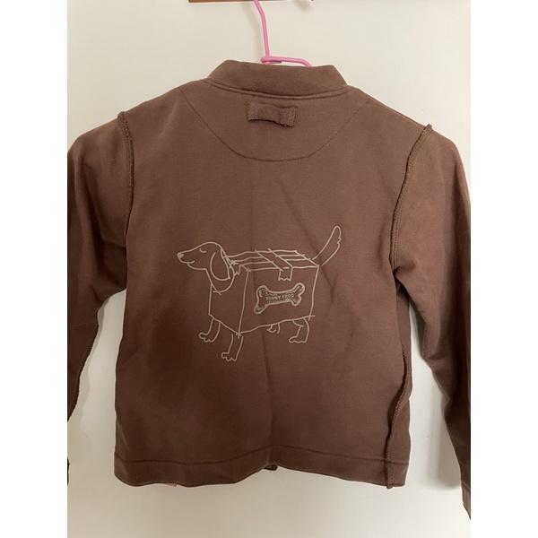 二手童裝長袖上衣外套 狗狗可愛圖騰 sunny frog-細節圖4