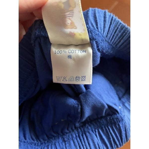 mybaby男女純棉藍鬆緊帶休閒可愛短褲-細節圖3