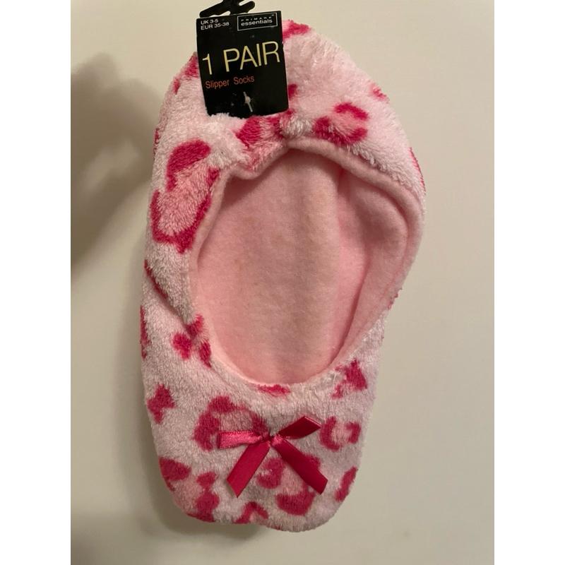 全新 Primark 粉色蝴蝶結室內拖鞋-細節圖2