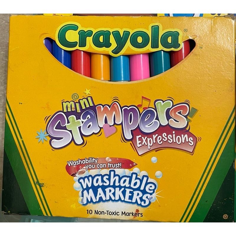 二手 美國Crayola 無毒彩色筆 兒童彩繪用具 疊色筆 變色筆 印章筆 3盒-細節圖3