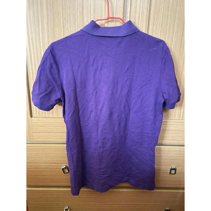 二手 Pierre Balmain 皮爾帕門專櫃紫色領子短袖polo衫 台灣製-細節圖3