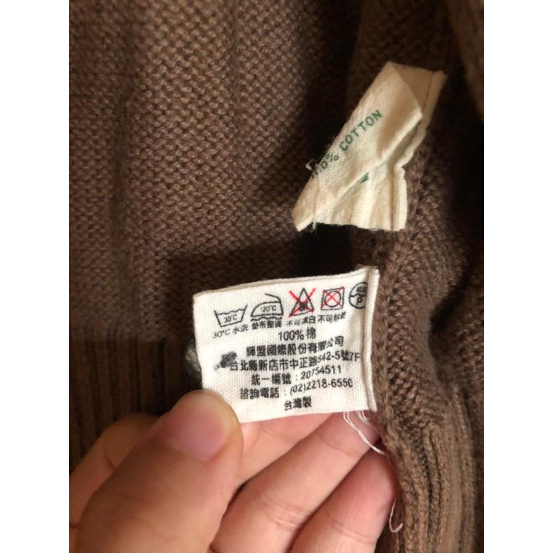 近全新二手 FREE輝盟 LOHAS 台灣製 純棉舒適咖啡色長袖外套罩衫-細節圖2
