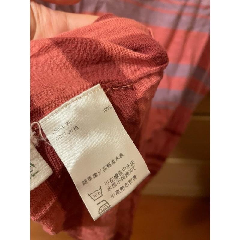 二手近全新 lohas 舒適橫條純棉短袖上衣-細節圖3
