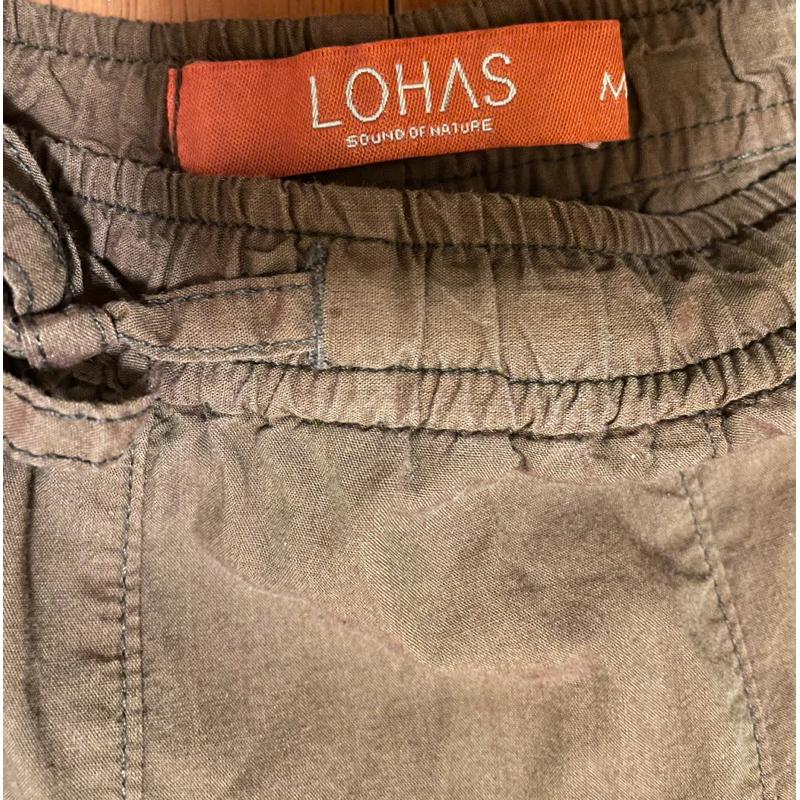 二手九成新 FREE LOHAS輝盟女 咖啡透氣彈性純棉長裙 百貨公司專櫃-細節圖3
