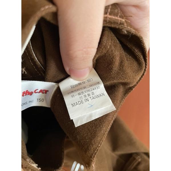 近全新二手童裝童褲 菲力貓深色棕色色寬鬆長褲 適合150公分孩童-細節圖4