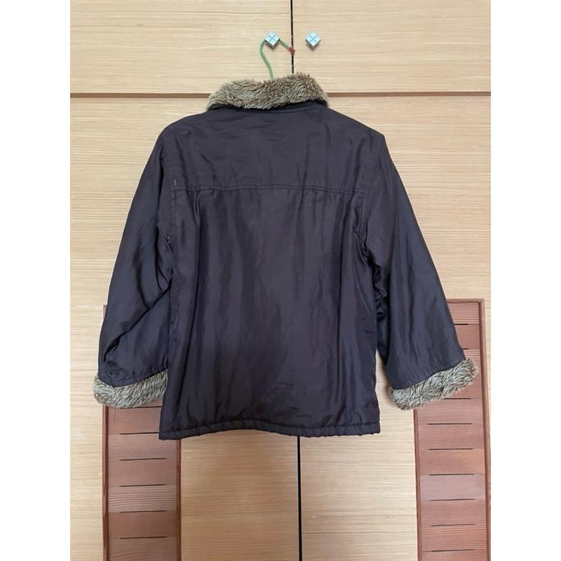 二手近全新 刷毛咖色童裝外套-細節圖2