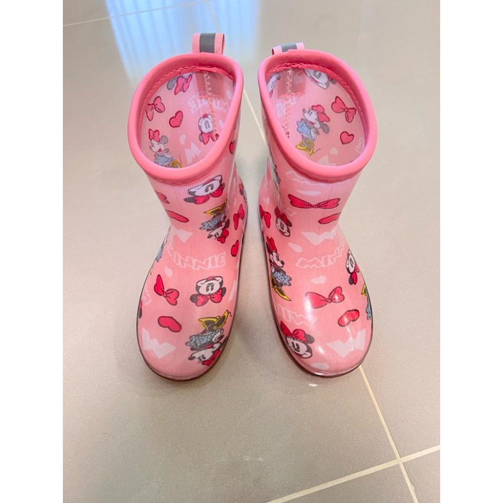 二手 雨鞋 17cm日本 阿卡將 akachan honpo 雨鞋 雨靴 迪士尼 粉色 米老鼠 米妮 女生 女孩 女童-細節圖3