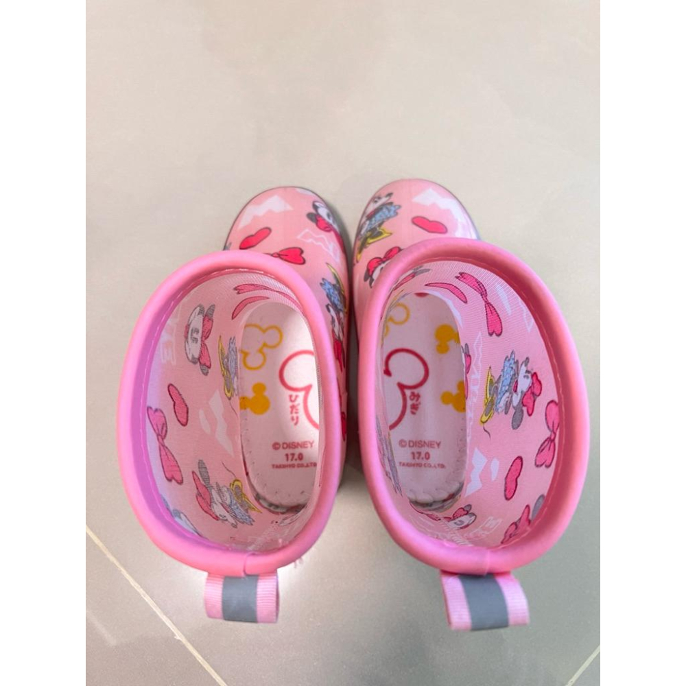 二手 雨鞋 17cm日本 阿卡將 akachan honpo 雨鞋 雨靴 迪士尼 粉色 米老鼠 米妮 女生 女孩 女童-細節圖5