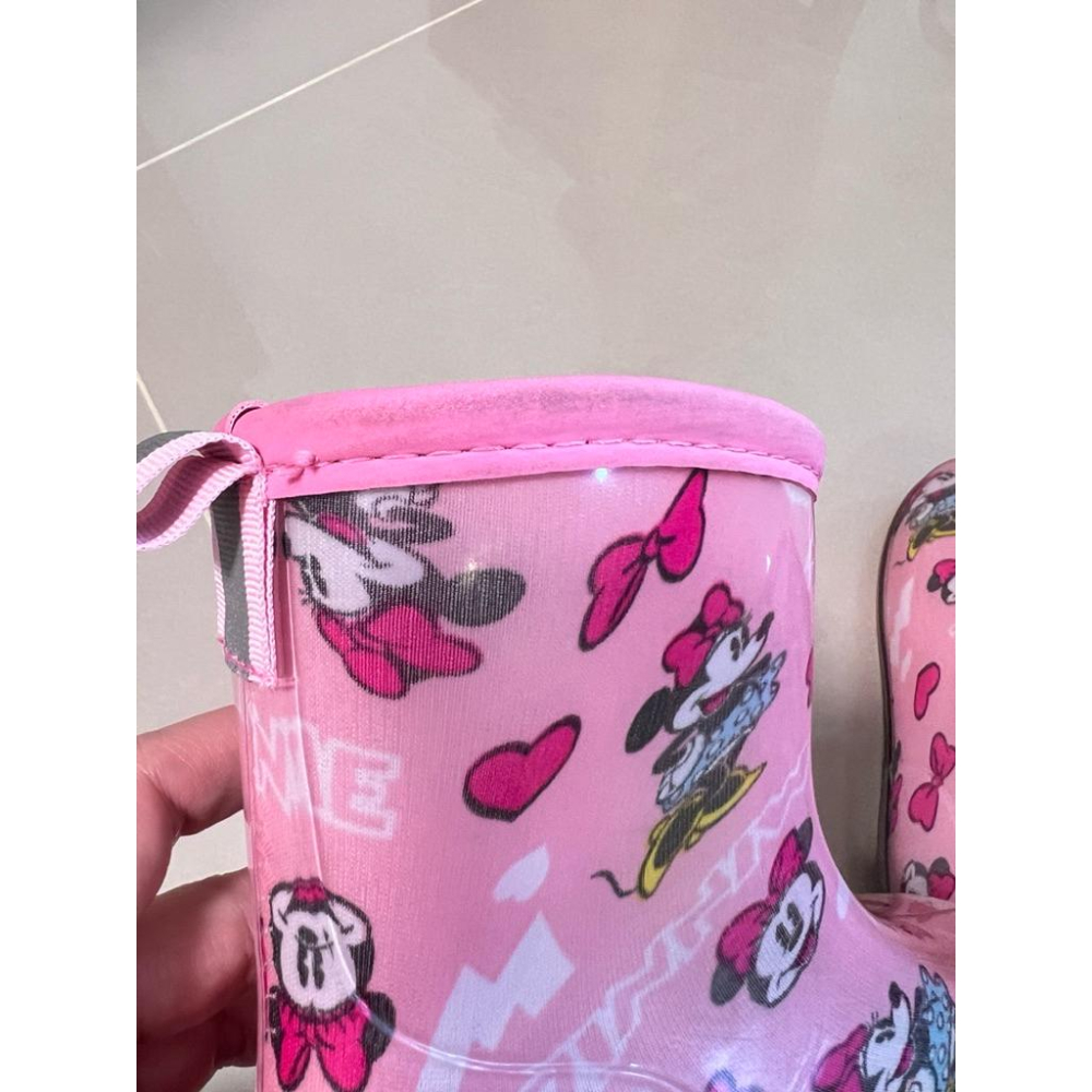 二手 雨鞋 17cm日本 阿卡將 akachan honpo 雨鞋 雨靴 迪士尼 粉色 米老鼠 米妮 女生 女孩 女童-細節圖6