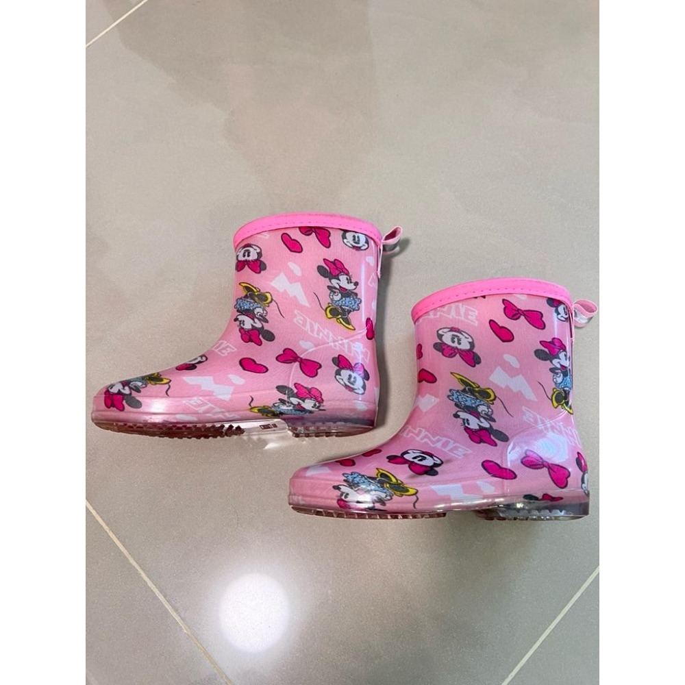 二手 雨鞋 17cm日本 阿卡將 akachan honpo 雨鞋 雨靴 迪士尼 粉色 米老鼠 米妮 女生 女孩 女童-細節圖10
