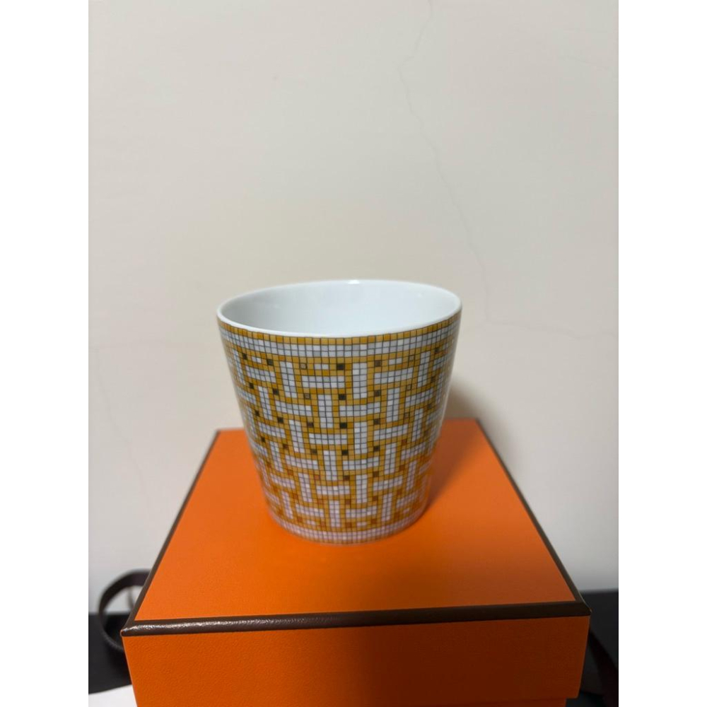 Hermes 愛馬仕Mosaique au 24 gold 2號正方形餐盤 平底杯 生日禮物 送禮 最佳推薦-細節圖4