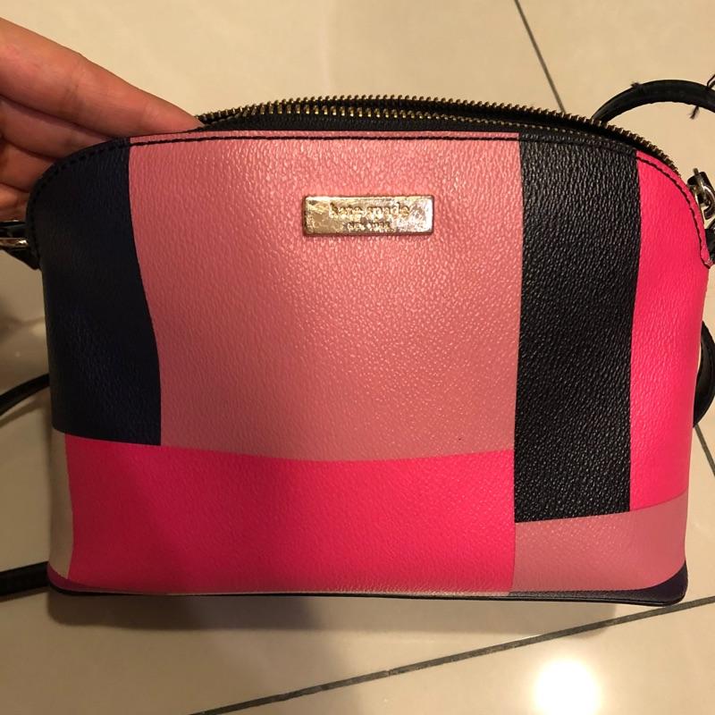 Kate spade 貝殼包 斜背包 側背包 拼色-細節圖2