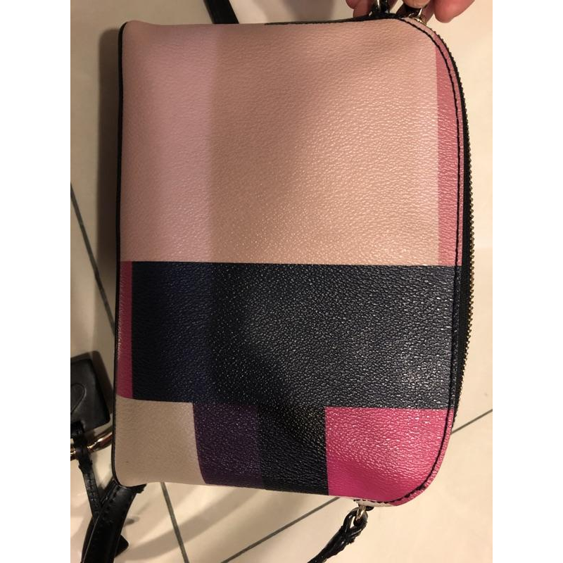 Kate spade 貝殼包 斜背包 側背包 拼色-細節圖4