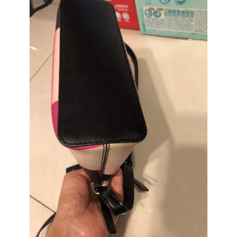 Kate spade 貝殼包 斜背包 側背包 拼色-細節圖5