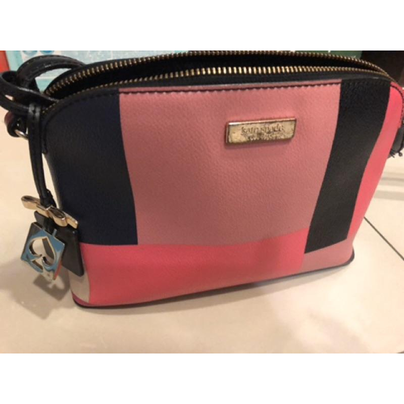 Kate spade 貝殼包 斜背包 側背包 拼色-細節圖6
