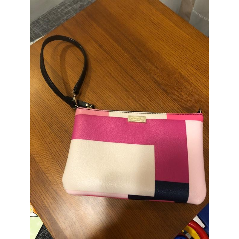 Kate spade 貝殼包 斜背包 側背包 拼色-細節圖8