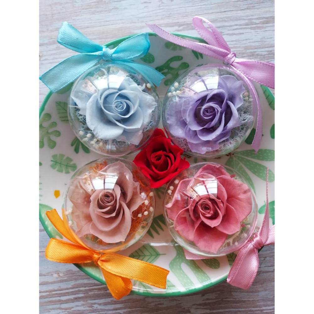 🌺花草遊戲🌺永生花 鑰匙圈💐永生玫瑰 教師節 情人節 母親 生日禮物 婚禮小物🌺 吊飾 交換禮物 伴娘-細節圖2