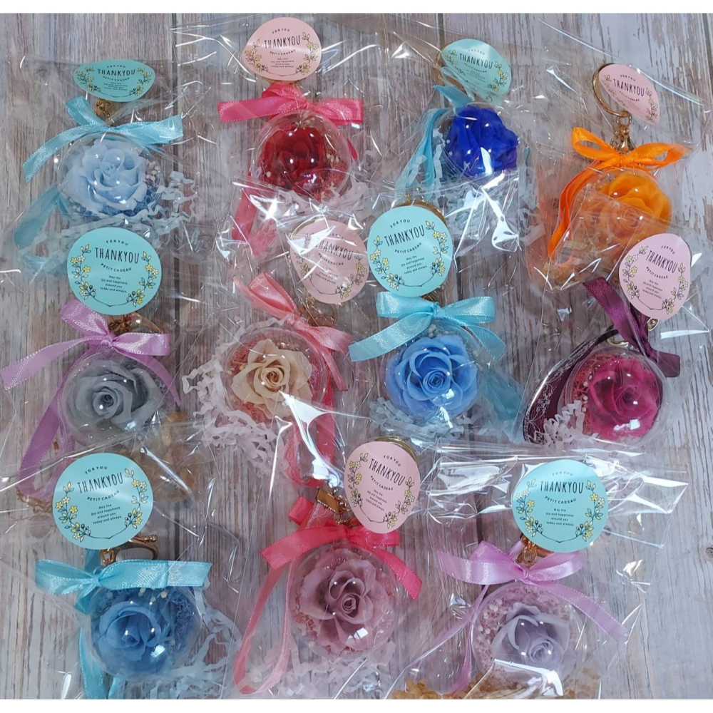 🌺花草遊戲🌺永生花 鑰匙圈💐永生玫瑰 教師節 情人節 母親 生日禮物 婚禮小物🌺 吊飾 交換禮物 伴娘-細節圖3