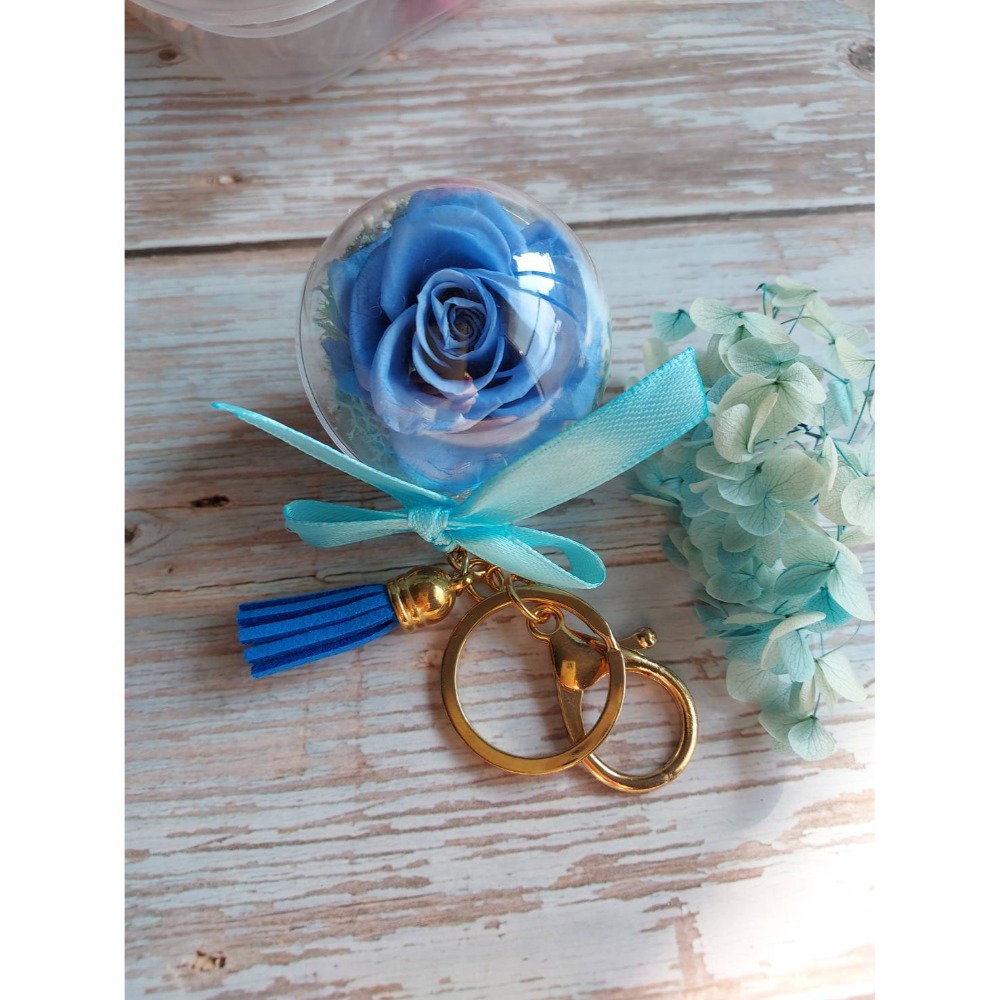 🌺花草遊戲🌺永生花 鑰匙圈💐永生玫瑰 教師節 情人節 母親 生日禮物 婚禮小物🌺 吊飾 交換禮物 伴娘-規格圖3