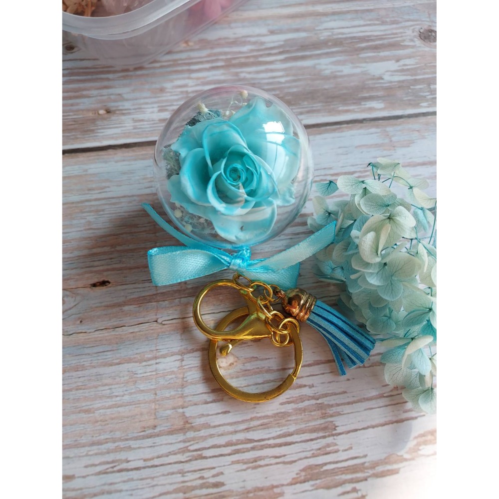 🌺花草遊戲🌺永生花 鑰匙圈💐永生玫瑰 教師節 情人節 母親 生日禮物 婚禮小物🌺 吊飾 交換禮物 伴娘-規格圖3