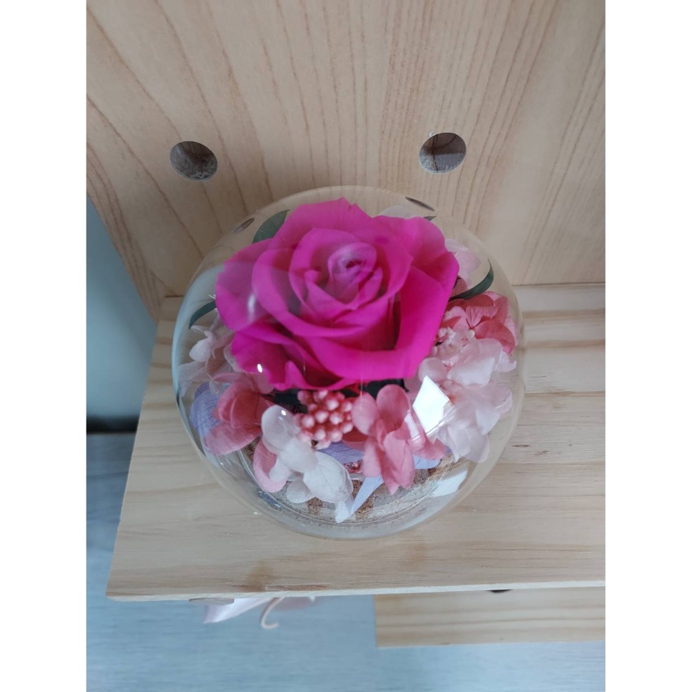 🌺花草遊戲🌺七夕禮物🎁 永生玫瑰花小夜燈 🌹 生日禮物 乾燥花 永生花玻璃罩 🌻水晶球 情人節 母親節禮物-規格圖4