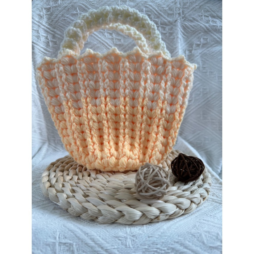 編織毛線手提小包 晨曦 森林浴 海底世界-規格圖3