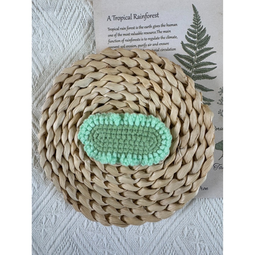 編織髮夾 大髮夾 胡蘿蔔髮夾 毛線手作髮夾-規格圖1