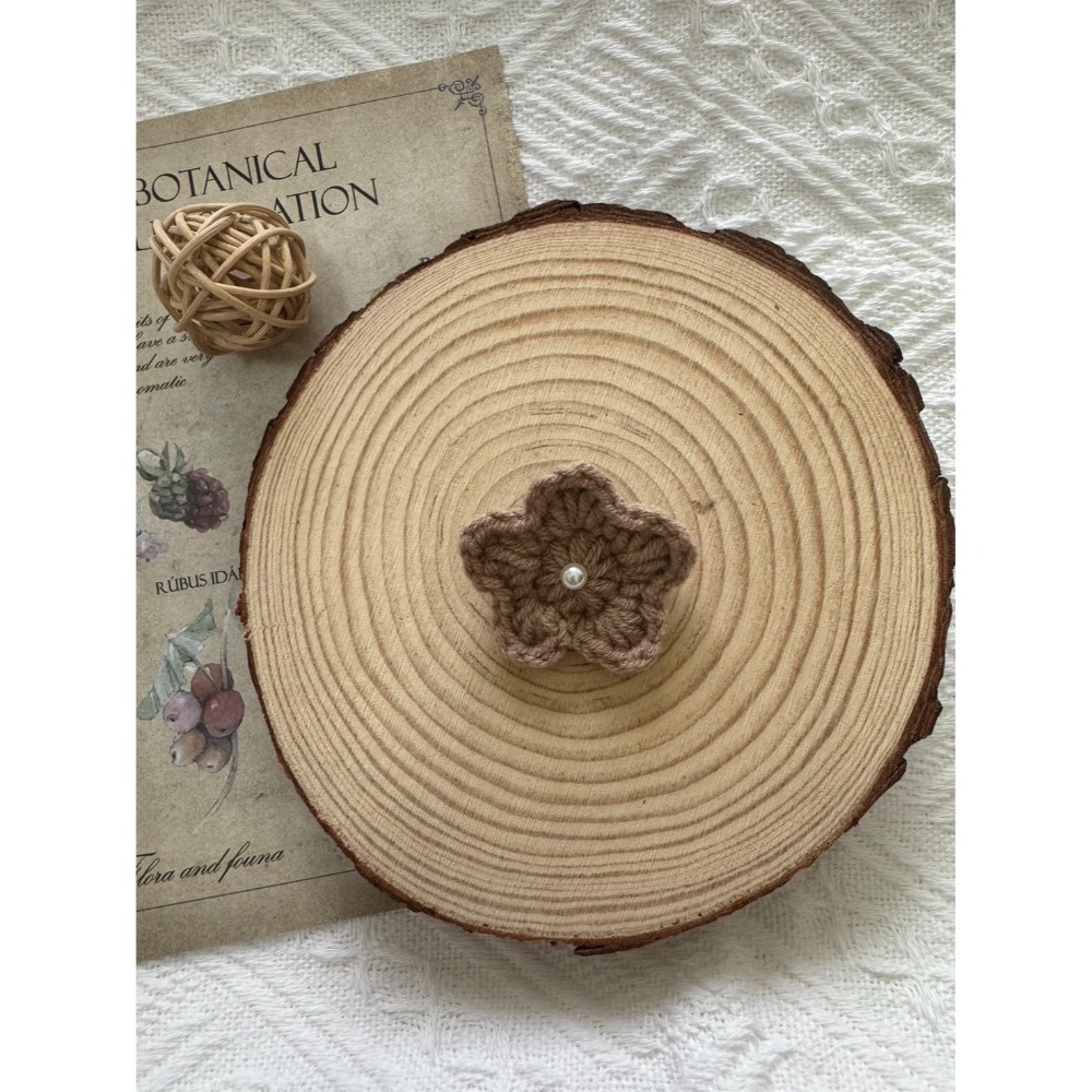 毛線裝飾別針  珍珠星星別針 安全別針 手作編織別針-規格圖2