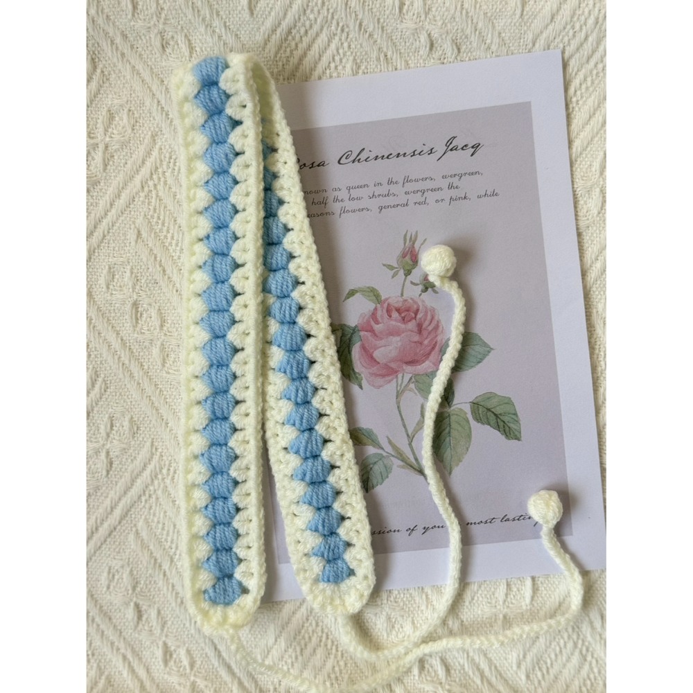 天藍色＋白色魚骨