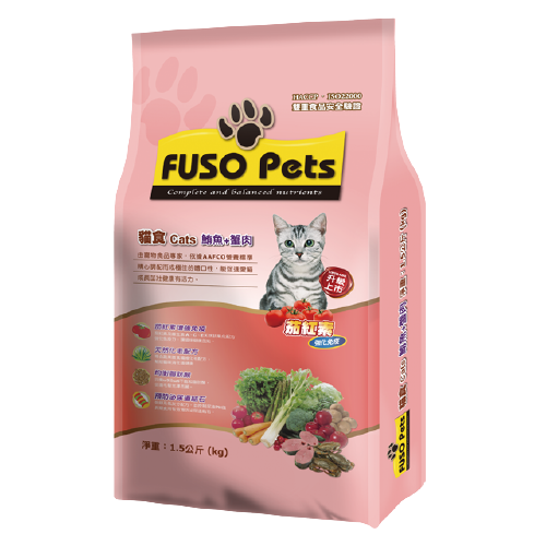 【福壽FUSO Pets貓食】- 鮪魚+蟹肉 /鮪魚+雞肉/ 鮭魚+牛肉 1.5kg-規格圖4